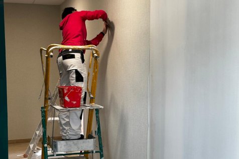 Pose de revêtement mural par le Groupe Boulfray